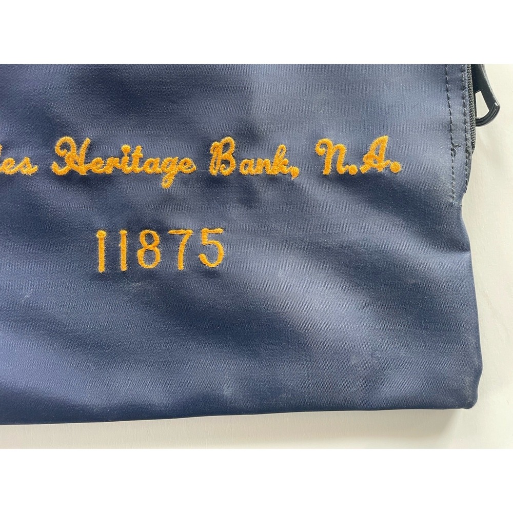 Vintage Peoples Heritage Bank 1875 Bank Deposit Zip Pouch Bag Locking No Key - Picture 12 of 15